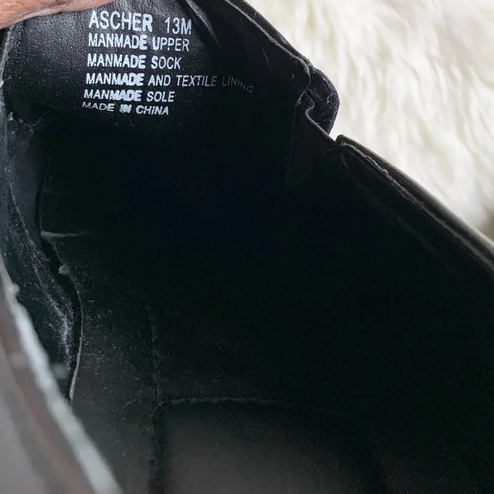 𝅺Alfani Ascher Mens‎ Black Slip on Loafers